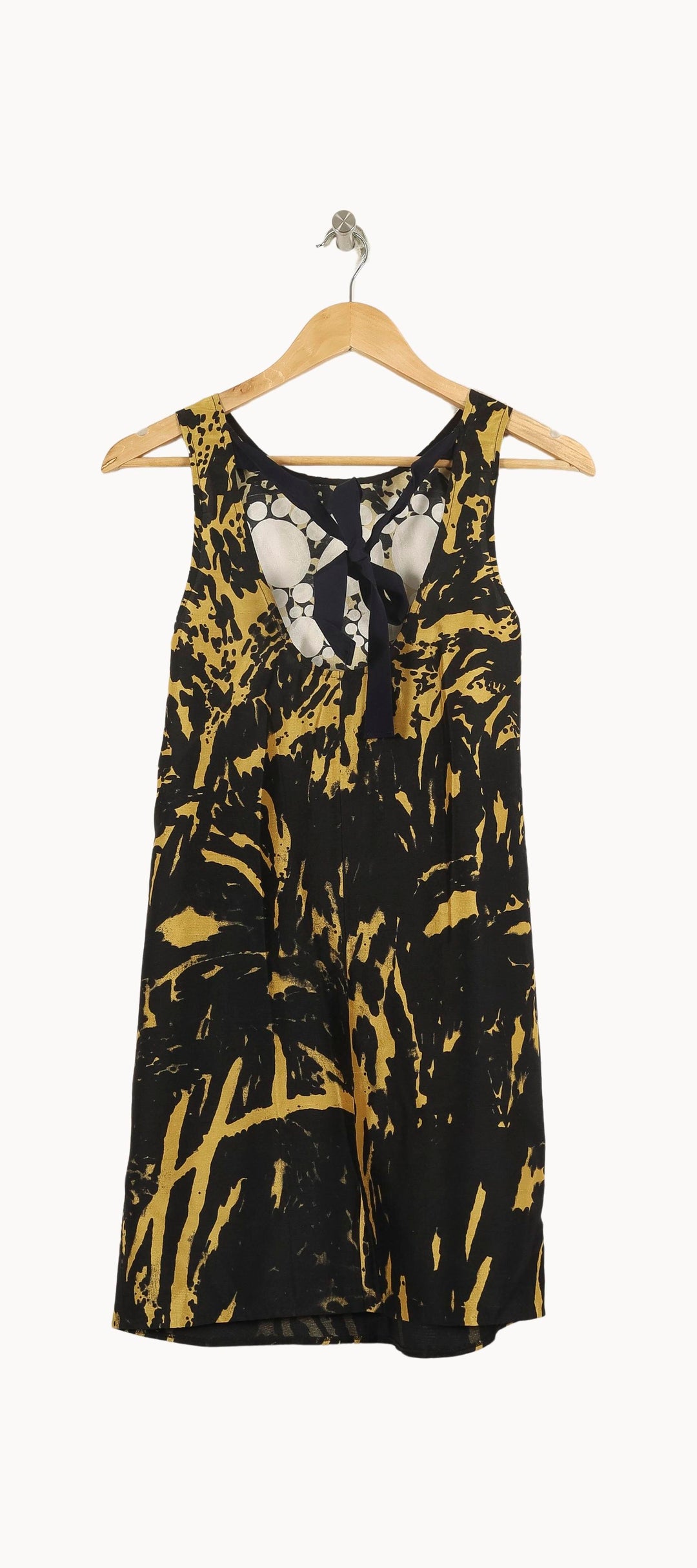 Robe Sans Manches Noire et Jaune - Taille S/36 de la marque Tara Jarmon | PARAD66387 - Vendu par Paradigme - Image 4