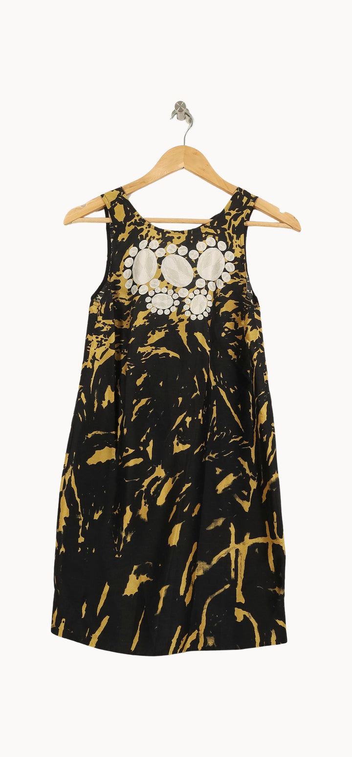 Robe Sans Manches Noire et Jaune - Taille S/36 de la marque Tara Jarmon | PARAD66387 - Vendu par Paradigme - Image 2