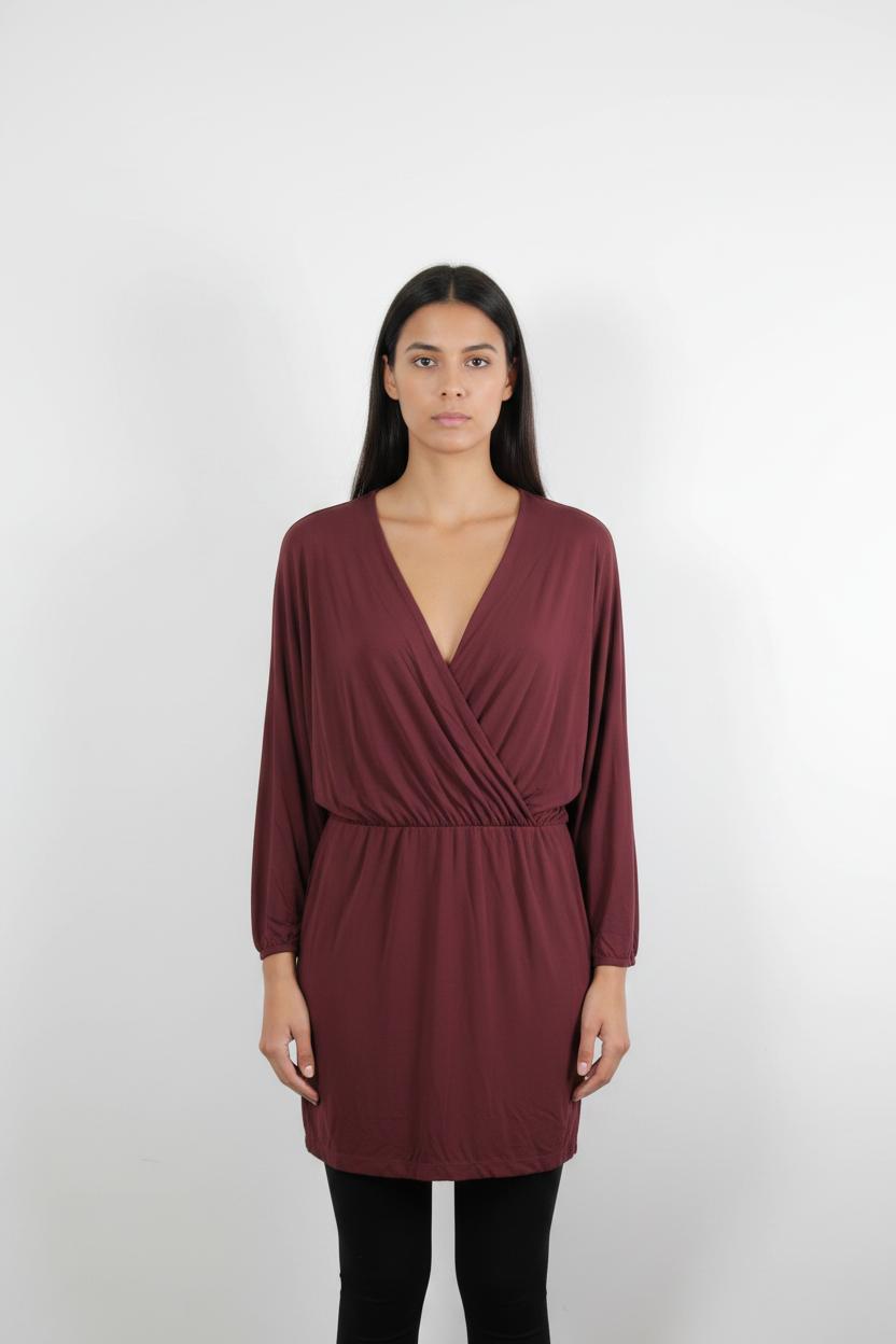 Robe Cache-Cœur Bordeaux - Taille S/36