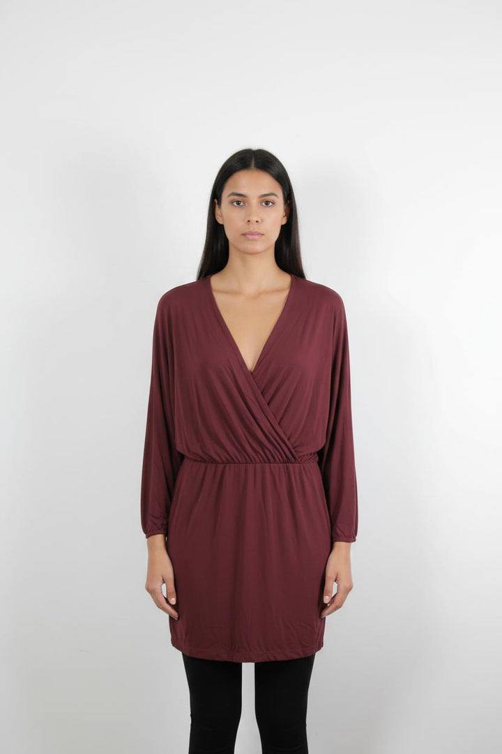 Robe Cache-Cœur Bordeaux - Taille S/36