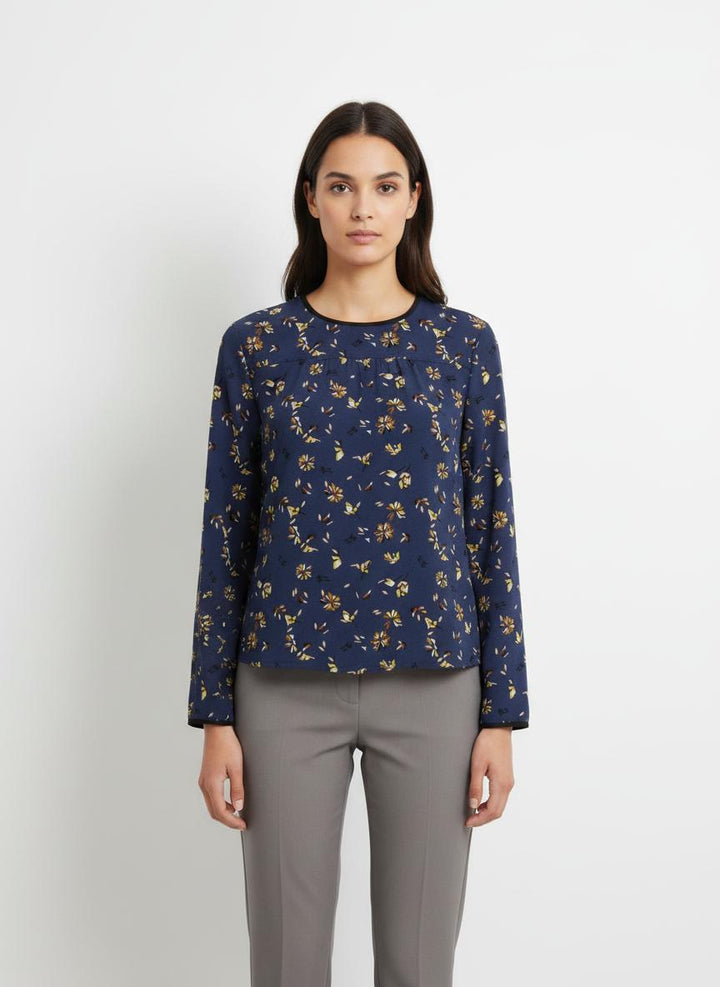 Blouse Fleurie Bleue - Taille L/40