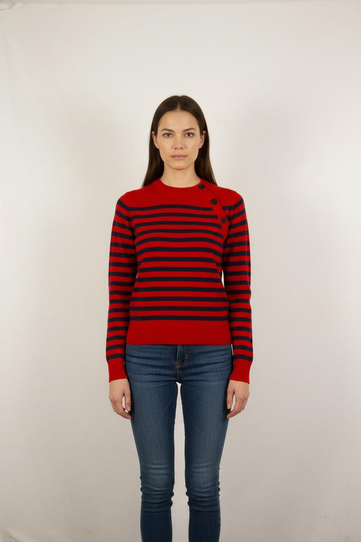 Pull Rayé Rouge et Bleu - Taille S/36