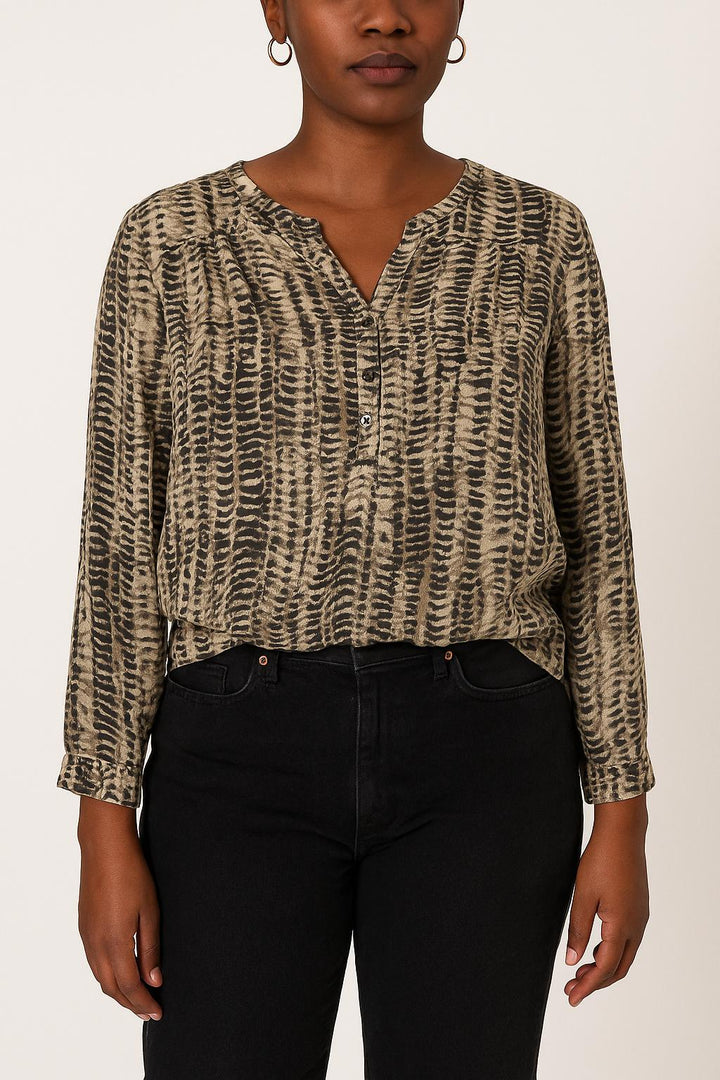 Blouse Beige et Noire - Taille L/40 de la marque One Step | PARAD66481 - Vendu par Paradigme - Image 1