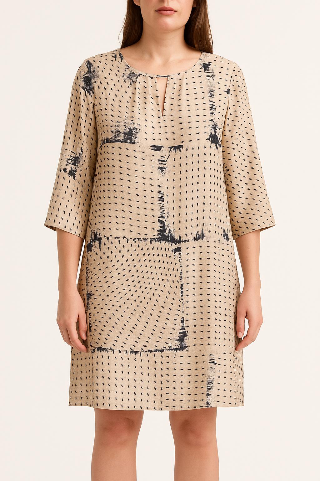 Robe Courte Beige et Noire - Taille L/40 de la marque One Step | PARAD66487 - Vendu par Paradigme - Image 1
