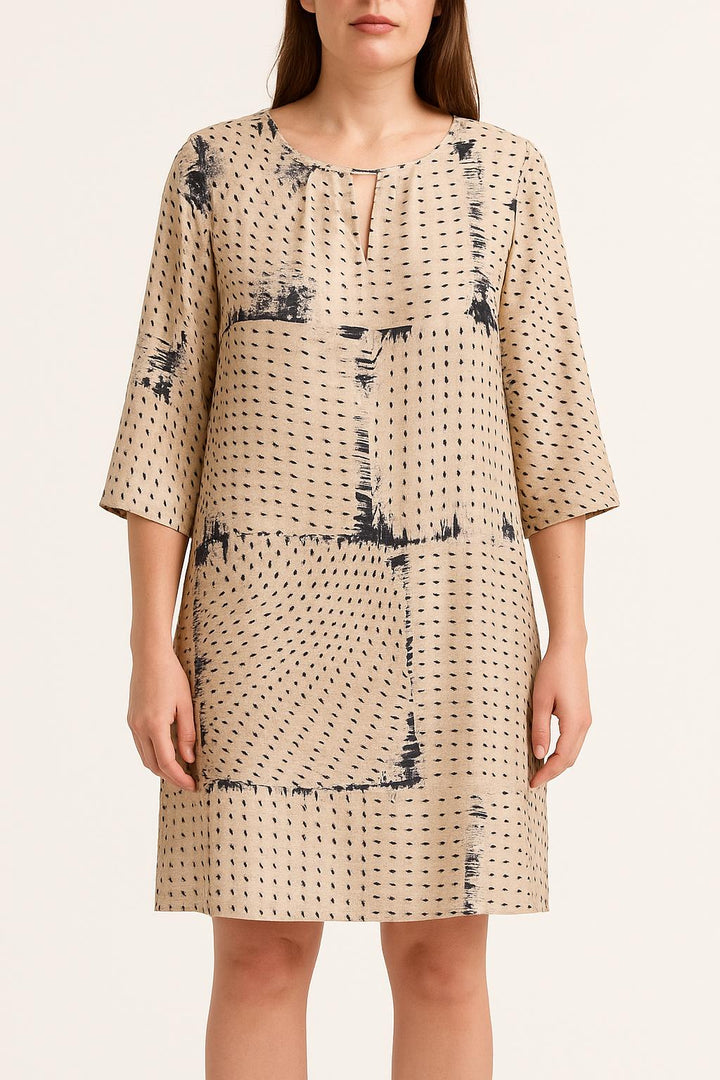 Robe Courte Beige et Noire - Taille L/40 de la marque One Step | PARAD66487 - Vendu par Paradigme - Image 1
