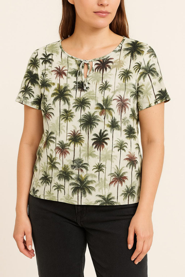 Blouse Verte et Blanche - Taille L/40 de la marque One Step | PARAD66489 - Vendu par Paradigme - Image 1