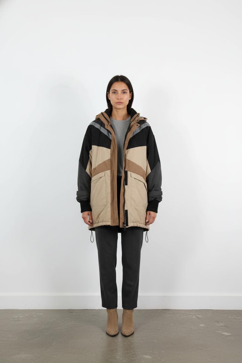 Parka Beige et Noir - Taille S/36