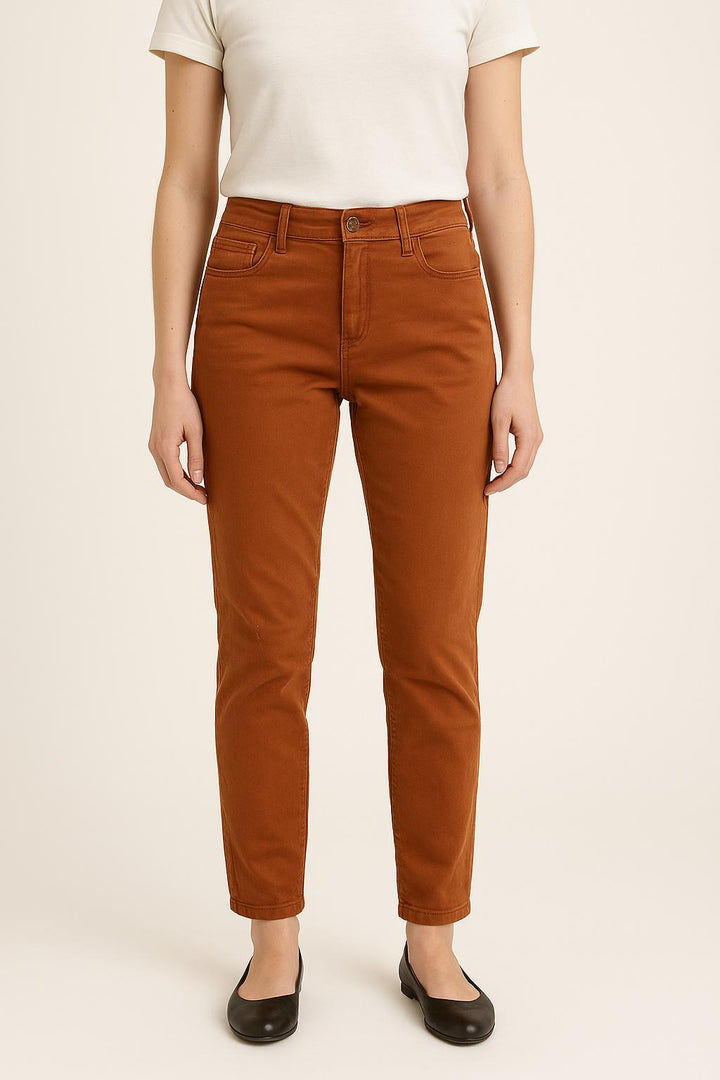 Jean Marron - Taille S/36 de la marque Caroll | PARAD66500 - Vendu par Paradigme - Image 1