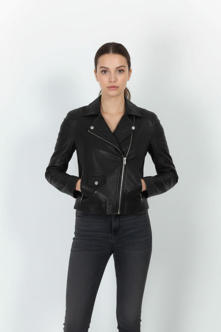 Blouson Motard Noir - Taille S/36 de la marque Maje | PARAD66512 - Vendu par Paradigme - Image 1