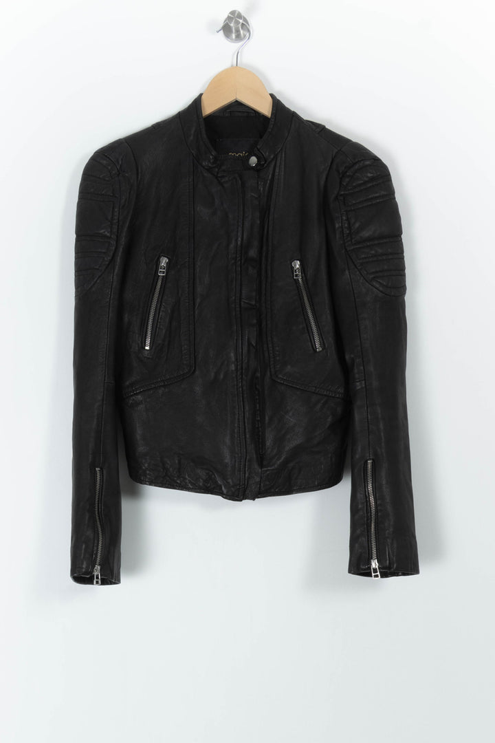 Blouson Motard Noir - Taille S/36 de la marque Maje | PARAD66512 - Vendu par Paradigme - Image 2