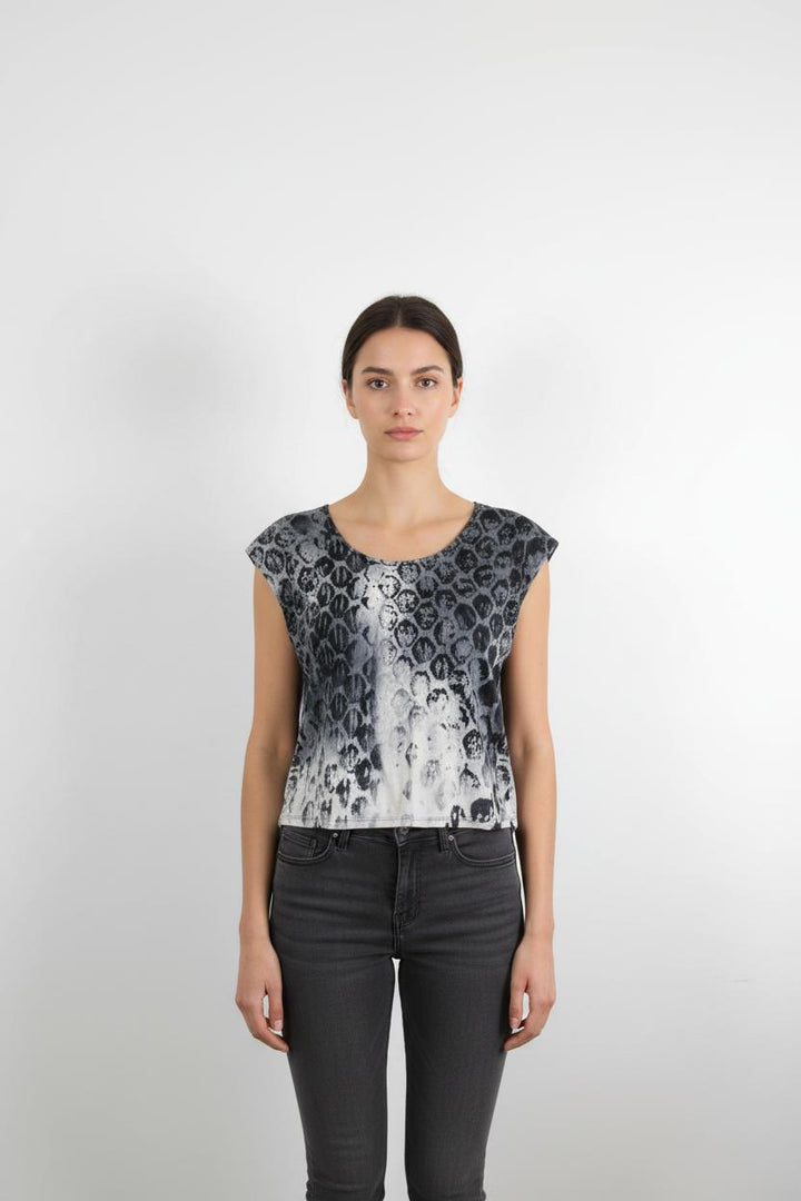Tee-shirt Bleu et Gris - Taille S/36
