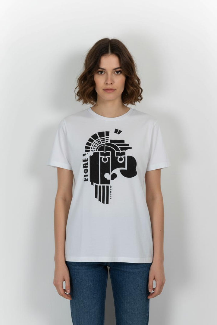 Tee-shirt Blanc et Noir - Taille M/38 de la marque Isabel Marant étoile | PARAD66610 - Vendu par Paradigme - Image 1