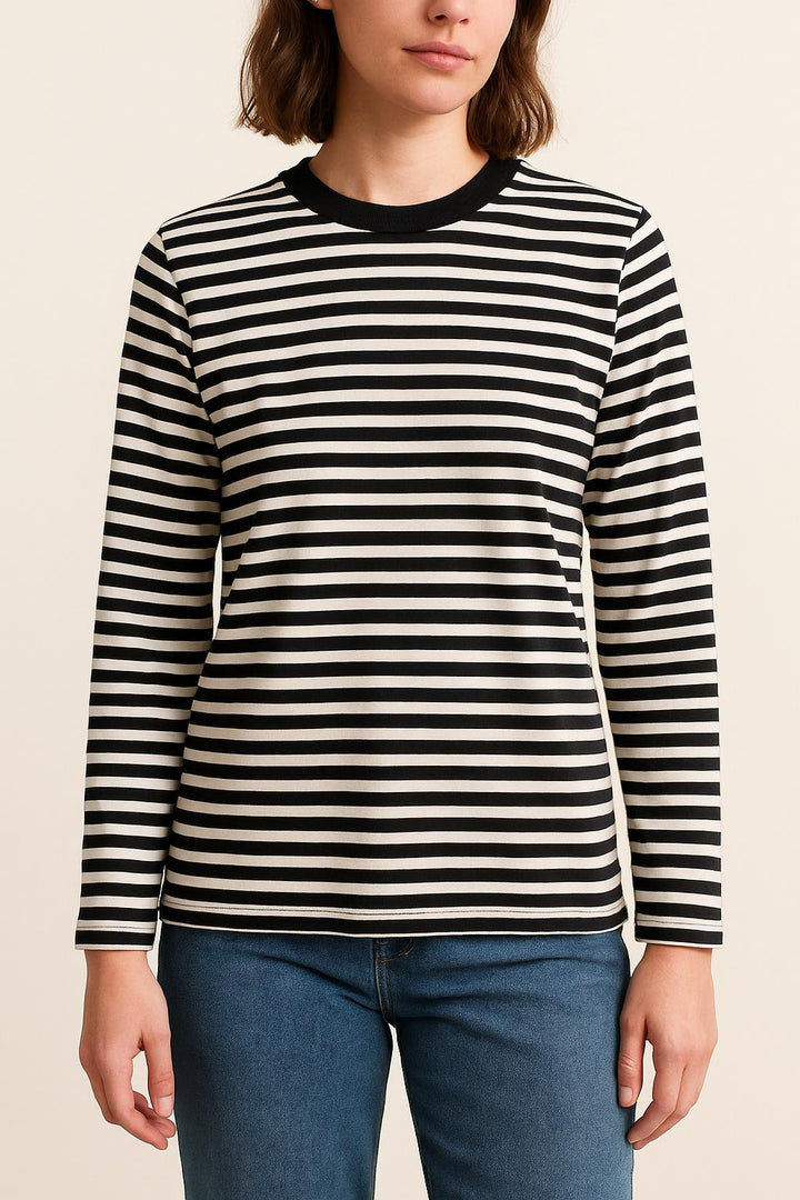 Marinière Noire et Blanche - Taille L/40 de la marque Claudie Pierlot | PARAD66611 - Vendu par Paradigme - Image 1
