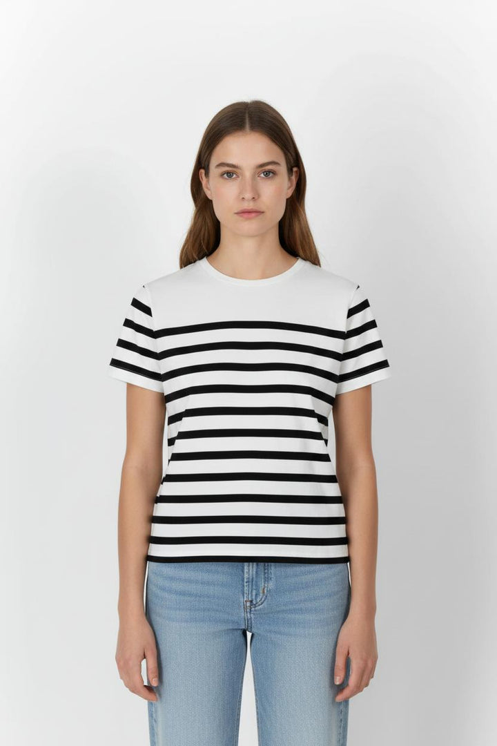 Marinière Blanche et Noire - Taille S/36 de la marque Balzac Paris | PARAD66642 - Vendu par Paradigme - Image 1