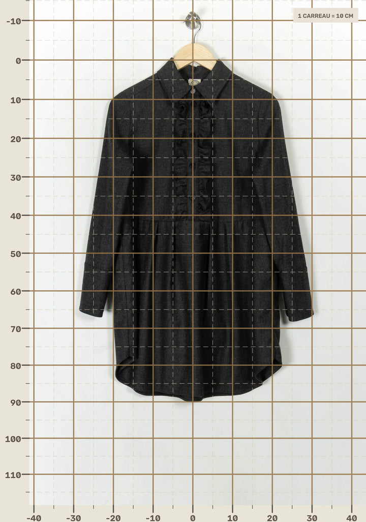 Robe chemise grise - Taille XS/34 de la marque Ines de la Fressange Paris | PARAD66671 - Vendu par Paradigme - Image 4