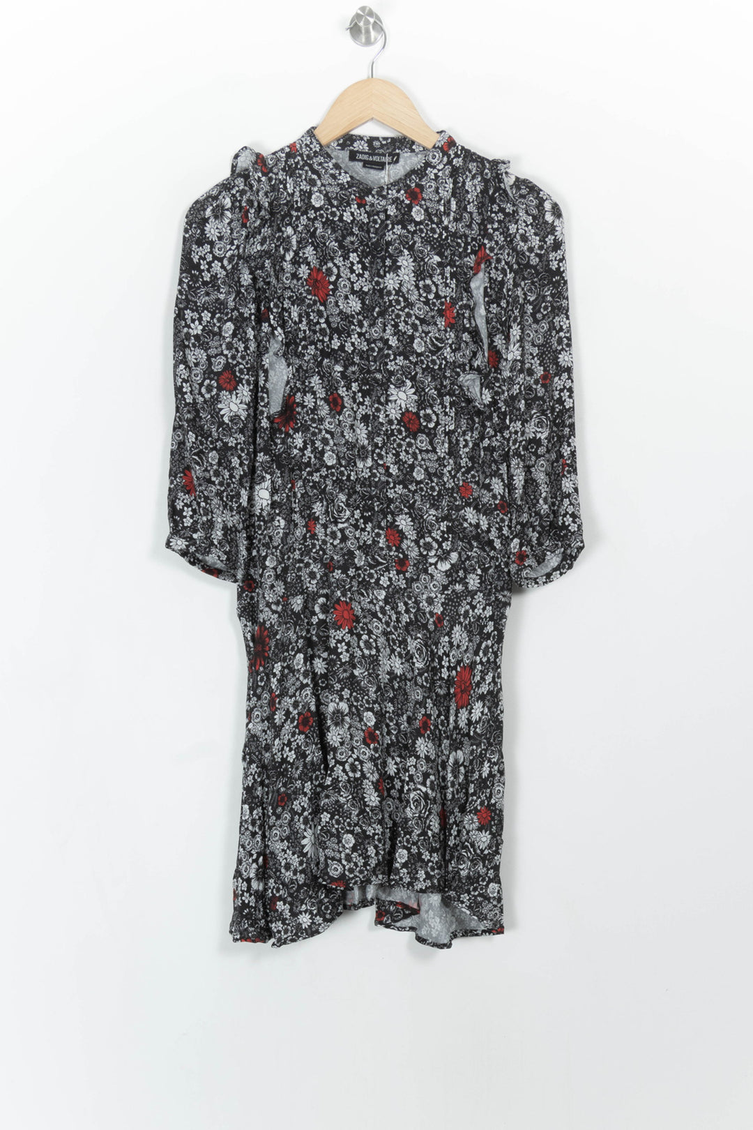 Robe Midi Noire et Rouge - Taille XS/34 de la marque Zadig&Voltaire | PARAD66680 - Vendu par Paradigme - Image 2