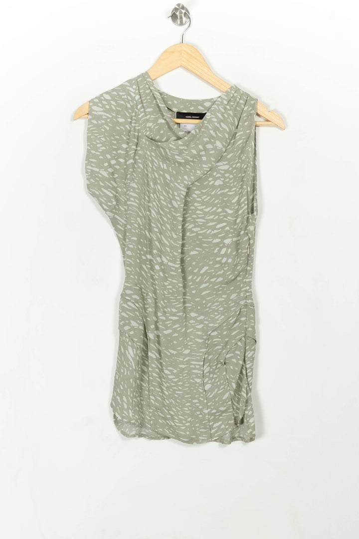 Robe Courte Grise et Blanche - Taille XS/34 de la marque Isabel Marant | PARAD66681 - Vendu par Paradigme - Image 2