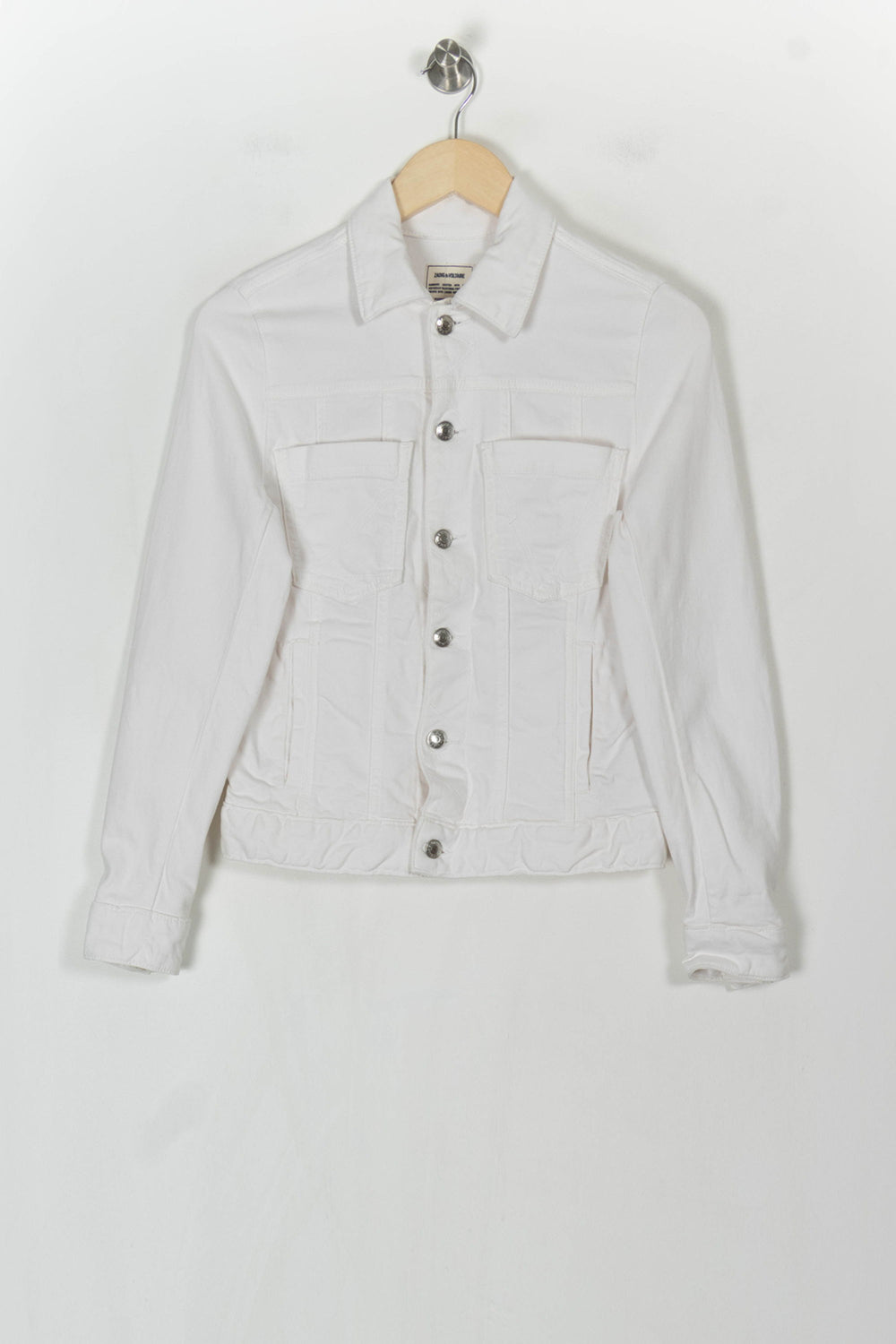 Veste en Jean Blanche - Taille XS/34 de la marque Zadig&Voltaire | PARAD66684 - Vendu par Paradigme - Image 2