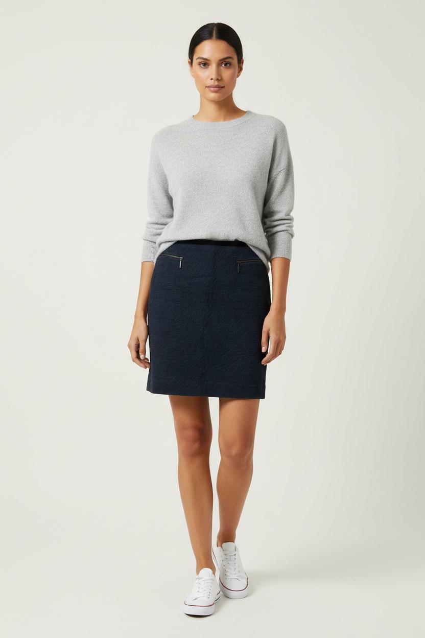 Jupe Droite Bleue - Taille M/38 de la marque Caroll | PARAD66730 - Vendu par Paradigme - Image 1