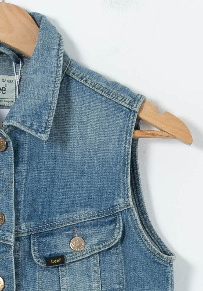 Veste Sans Manches Bleue - Taille S/36 de la marque Lee | PARAD66732 - Vendu par Paradigme - Image 3