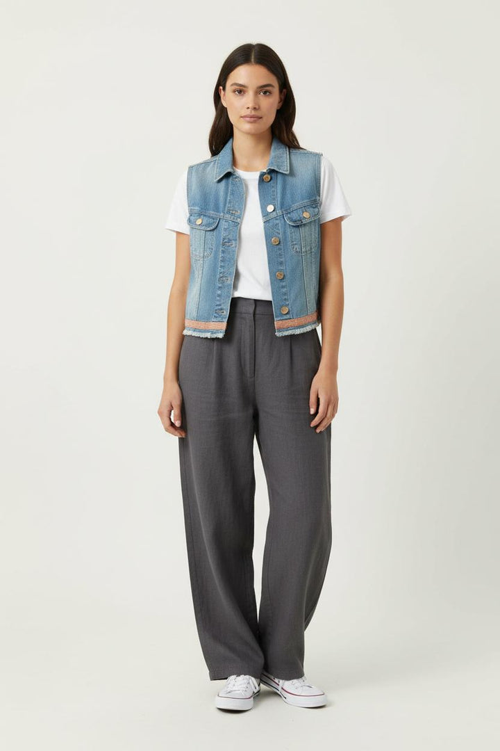 Veste Sans Manches Bleue - Taille S/36 de la marque Lee | PARAD66732 - Vendu par Paradigme - Image 1