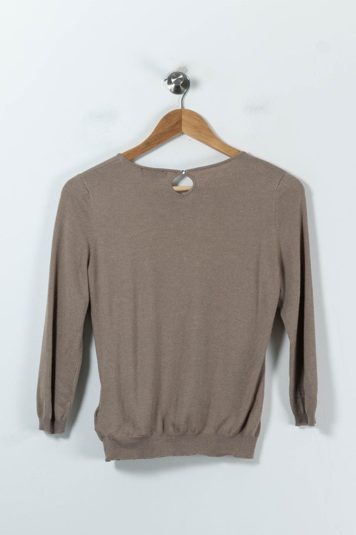 Pull Beige - Taille M/38 de la marque Caroll | PARAD66738 - Vendu par Paradigme - Image 4
