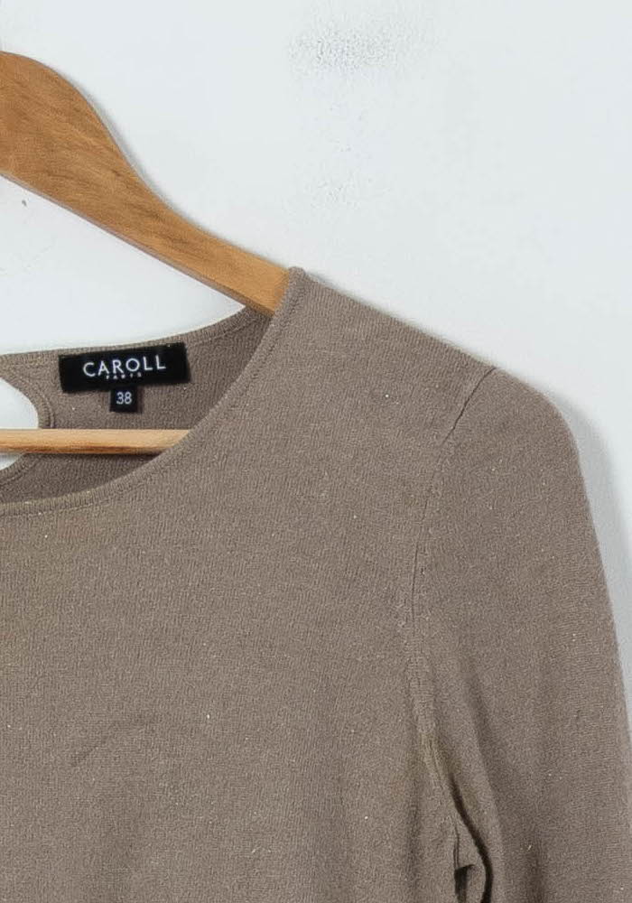 Pull Beige - Taille M/38 de la marque Caroll | PARAD66738 - Vendu par Paradigme - Image 3