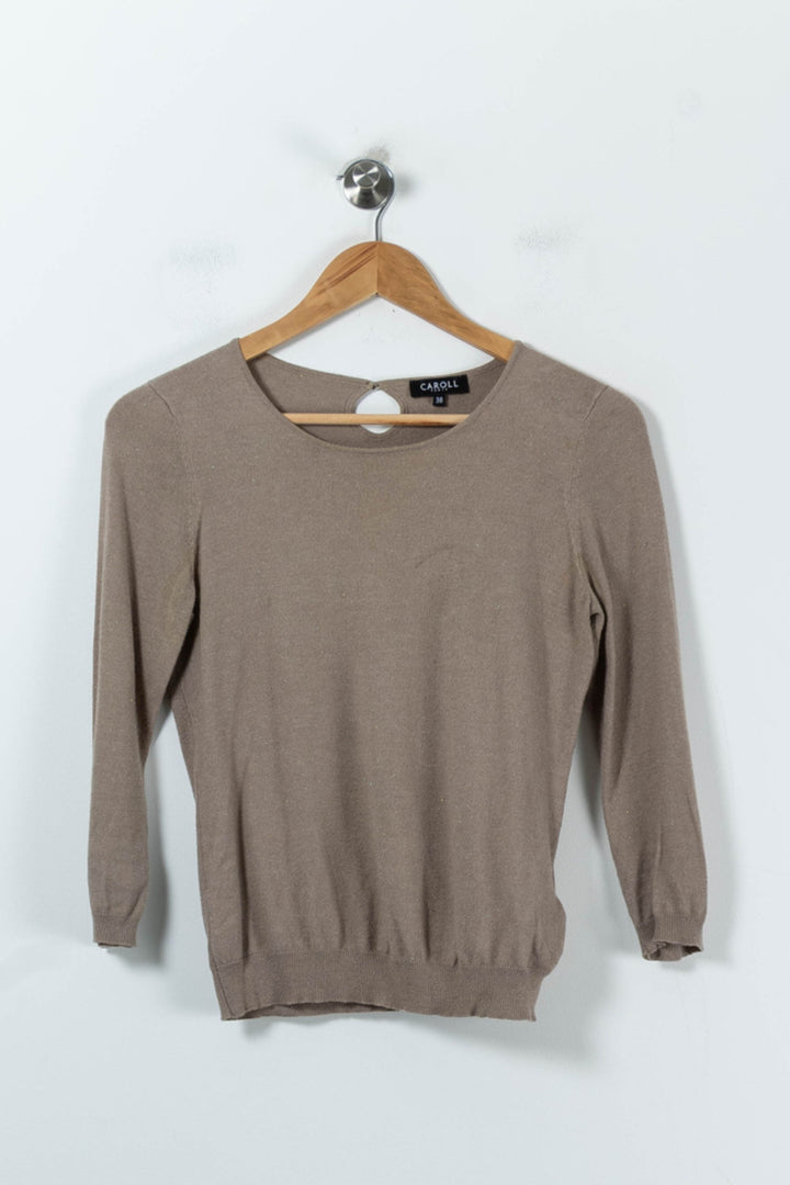 Pull Beige - Taille M/38 de la marque Caroll | PARAD66738 - Vendu par Paradigme - Image 2
