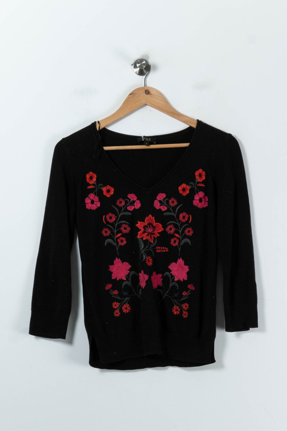 Pull Noir et Rouge - Taille S/36 de la marque Maison 123 | PARAD66745 - Vendu par Paradigme - Image 2
