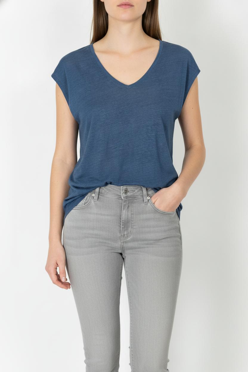 T-shirt Bleu - Taille S/36 de la marque Majestic Filatures | PARAD66814 - Vendu par Paradigme - Image 1