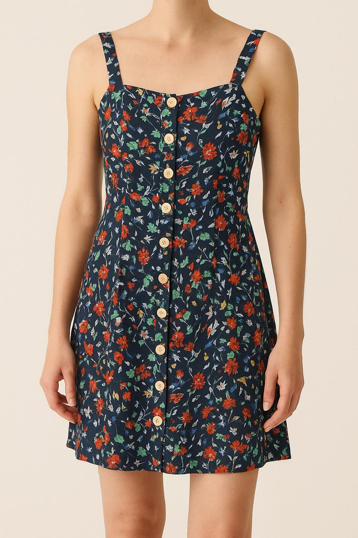 Robe Fleurie Bleue - Taille M/38 de la marque Sézane | PARAD66828 - Vendu par Paradigme - Image 1