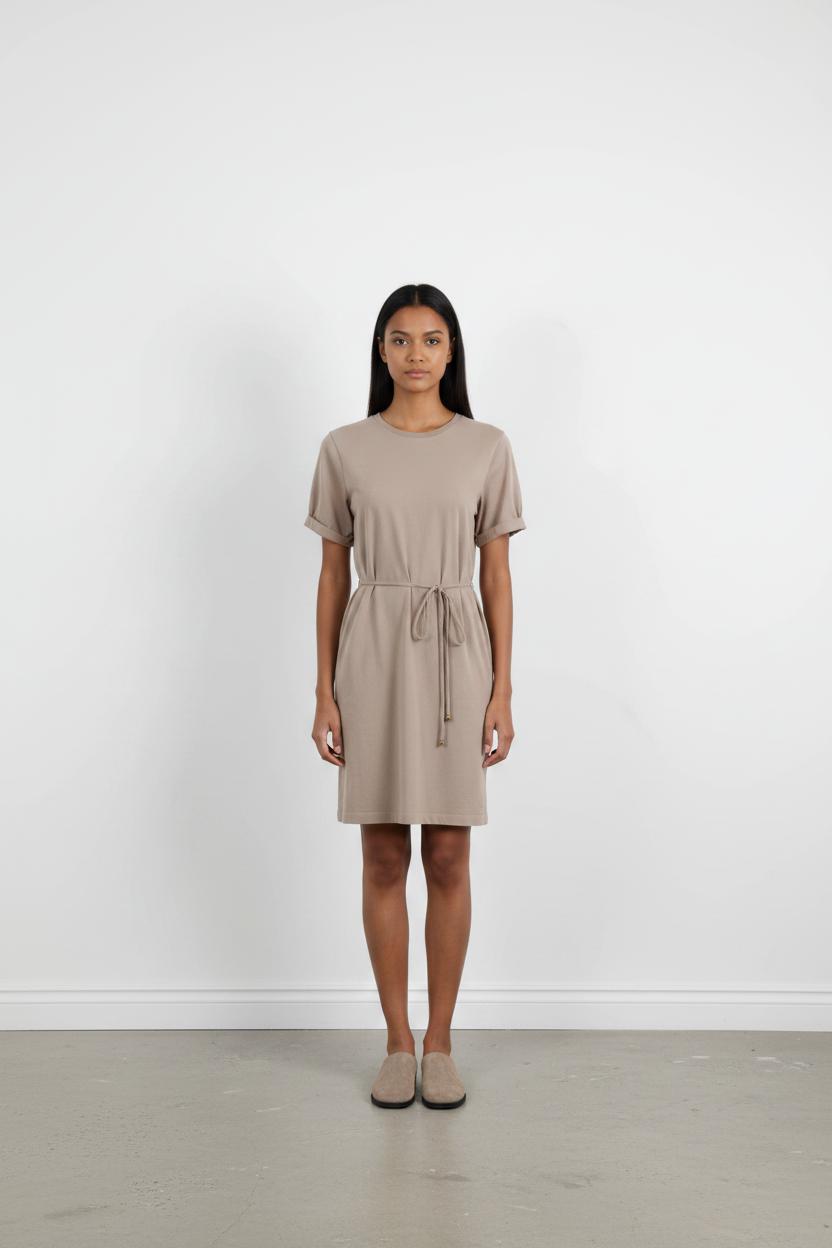 Robe Ceinturée Beige - Taille XS/34