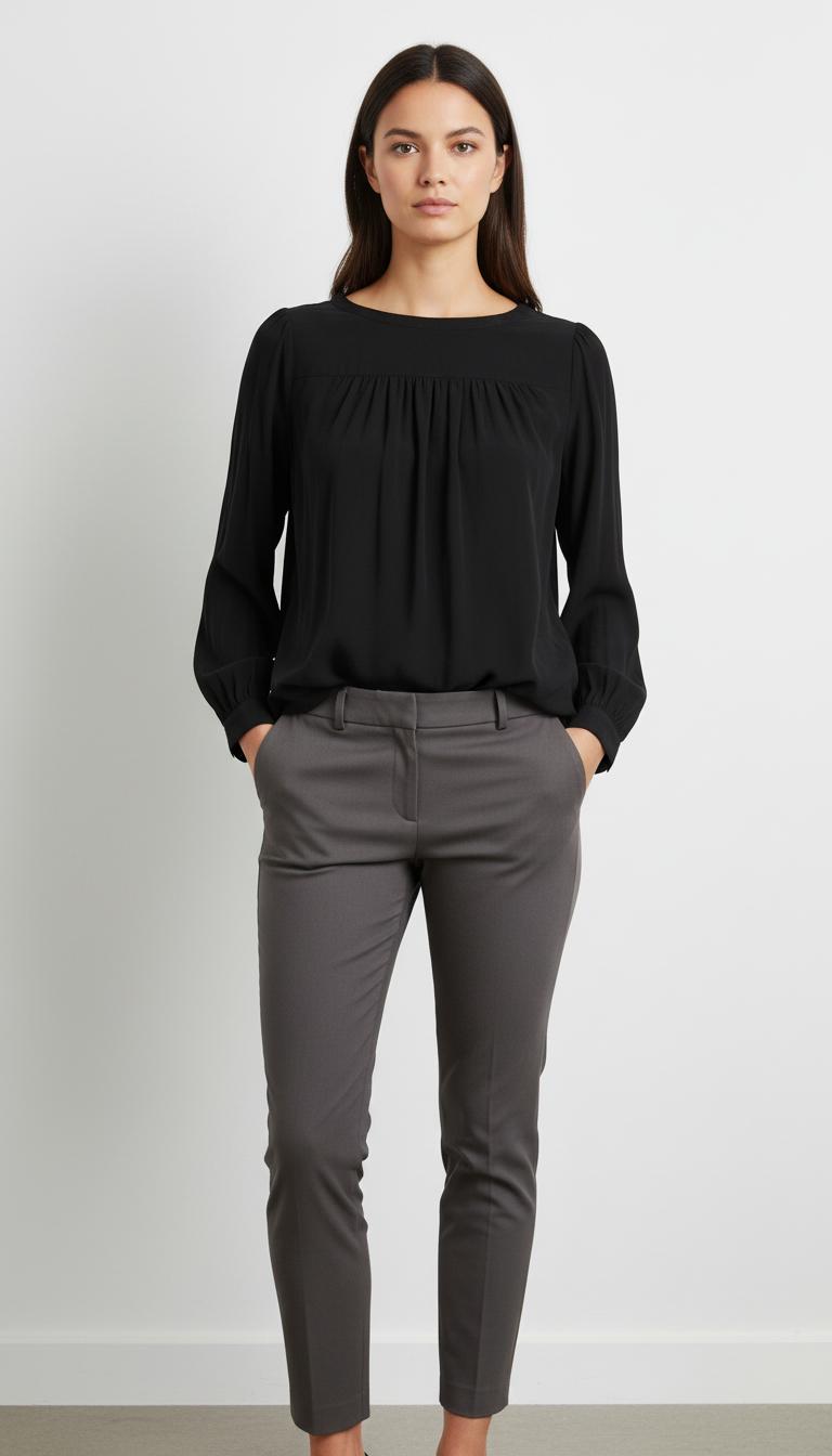 Blouse Noire - Taille S/36