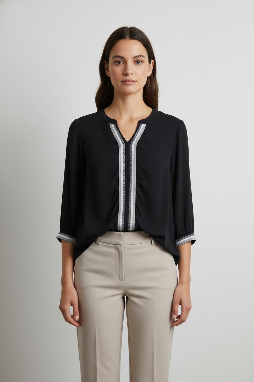Blouse Bleue et Blanche - Taille M/38