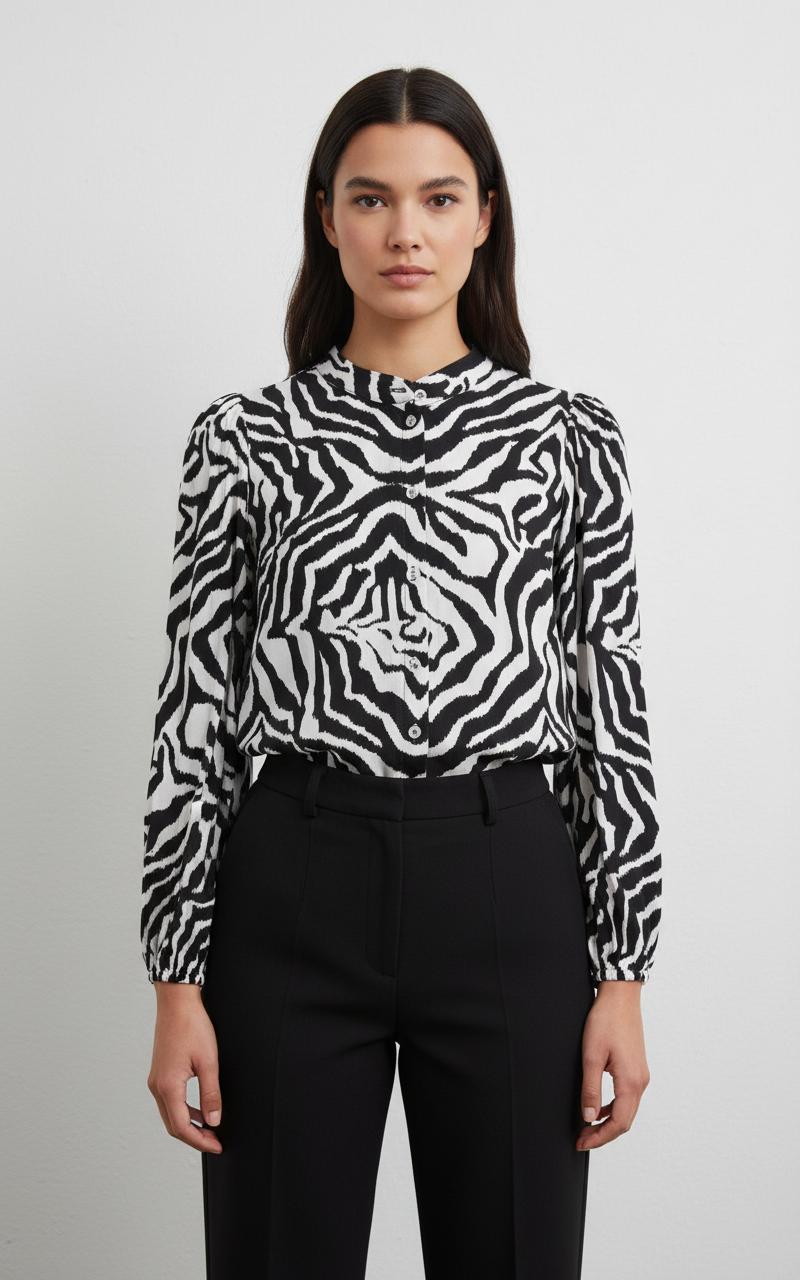 Chemise Blanche et Noire - Taille S/36