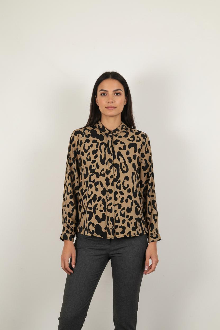 Chemise Beige et Noire - Taille S/36