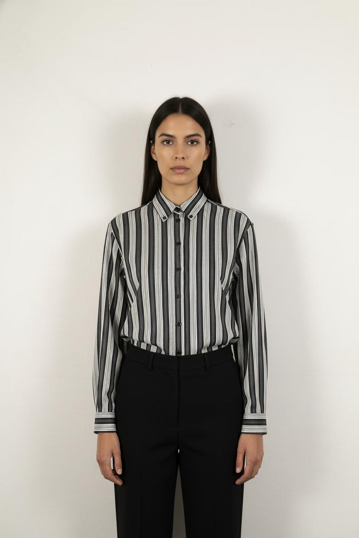 Chemise Rayée Noire et Blanche - Taille S/36