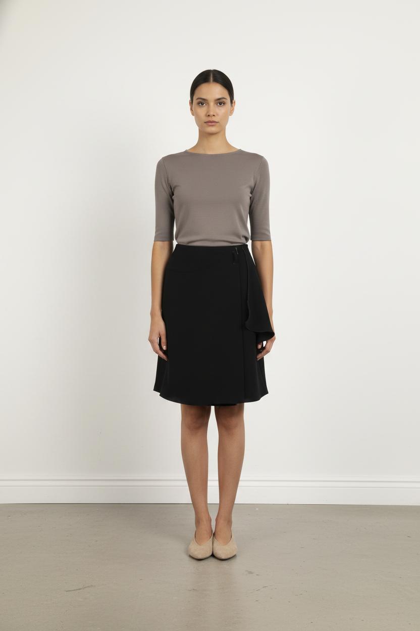 Jupe Portefeuille Noire - Taille M/38