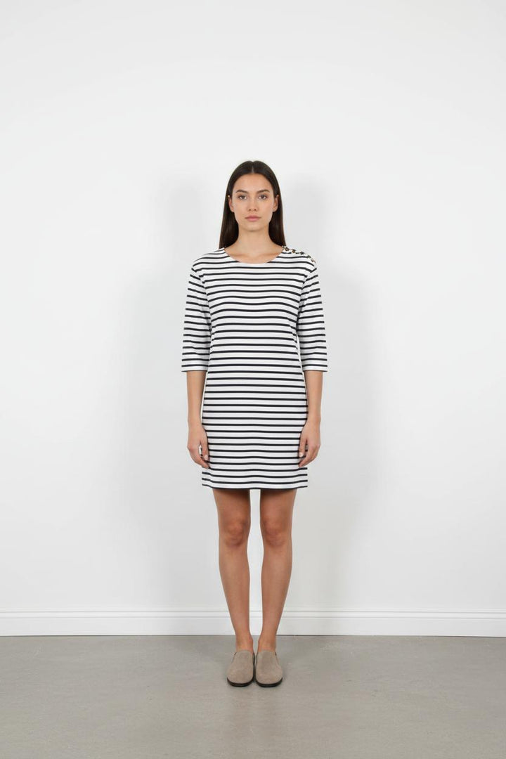 Robe Courte Blanche et Marine - Taille S/36
