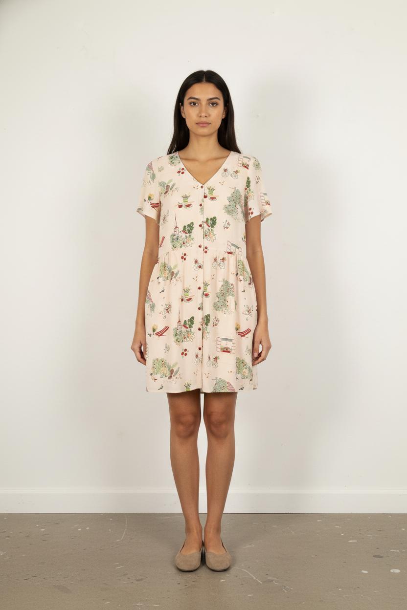 Robe Évasée Beige - Taille S/36