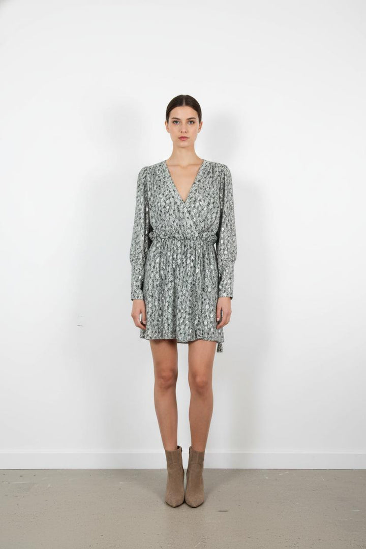Robe Courte Bleue et Argentée - Taille S/36