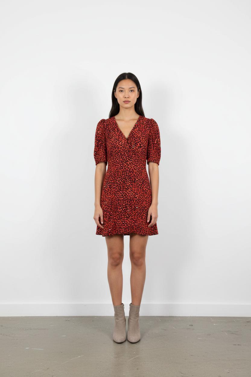 Robe Courte Rouge et Noire - Taille L/40