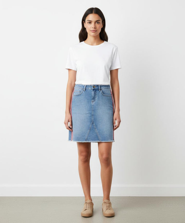 Jupe Courte Bleu et Rouge - Taille M/38