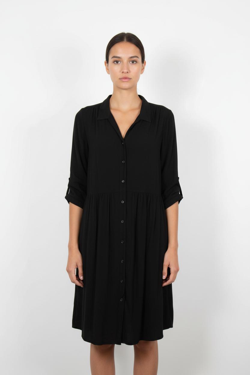 Robe Chemise Noire - Taille S/36
