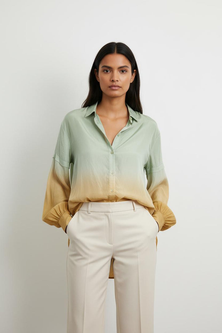 Chemise Vert et Beige - Taille L/40