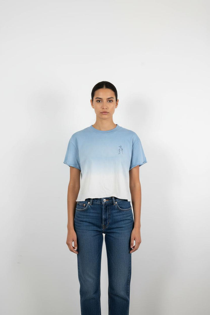 Tee-shirt Bleu et Blanc - Taille L/40
