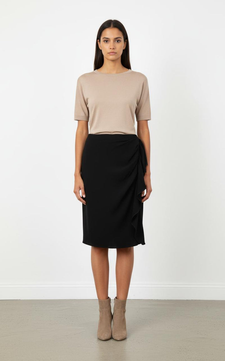 Jupe Drapée Noire - Taille S/36