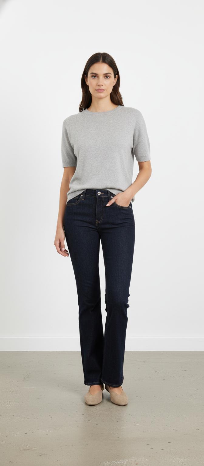 Jean Évasé Bleu - Taille M/38