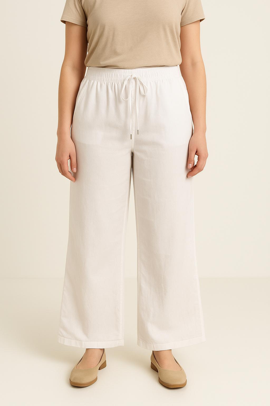 Pantalon Large Blanc - Taille XL/42 de la marque La Fée Maraboutée | PARAD67143 - Vendu par Paradigme - Image 1