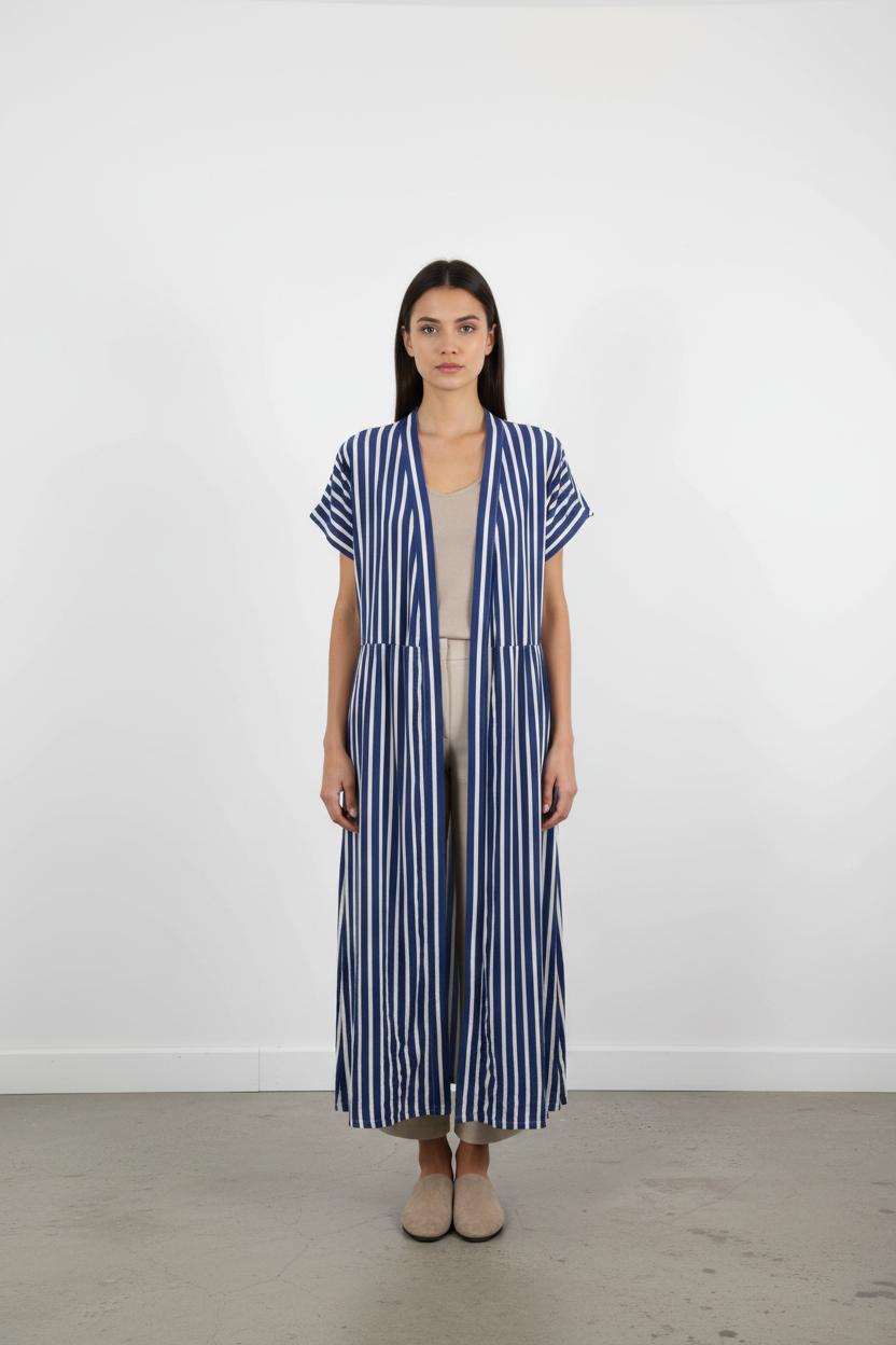 Robe Longue Bleue et Blanche - Taille S/36